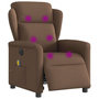 Voir la diapositive 3 : VIDAXL Fauteuil inclinable de massage electrique marron tissu