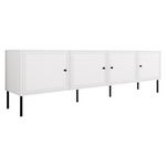 BEST MOBILIER Lavaggi - meuble tv - 4 portes - 200 cm. Coloris disponibles : Blanc, Noir