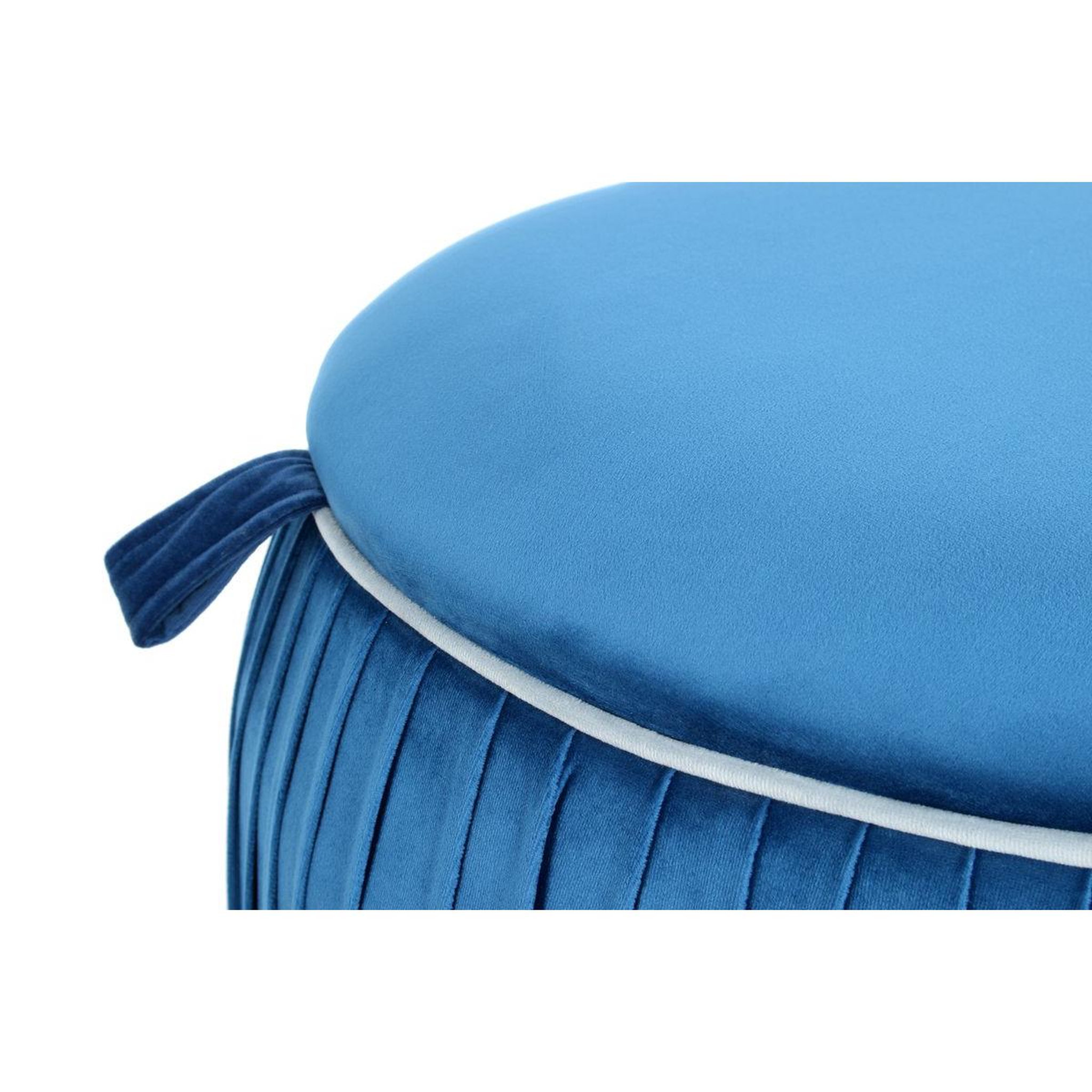 Voir la diapositive 2 : Paris Prix Pouf & Coffre de Rangement  Adorée  63cm Bleu