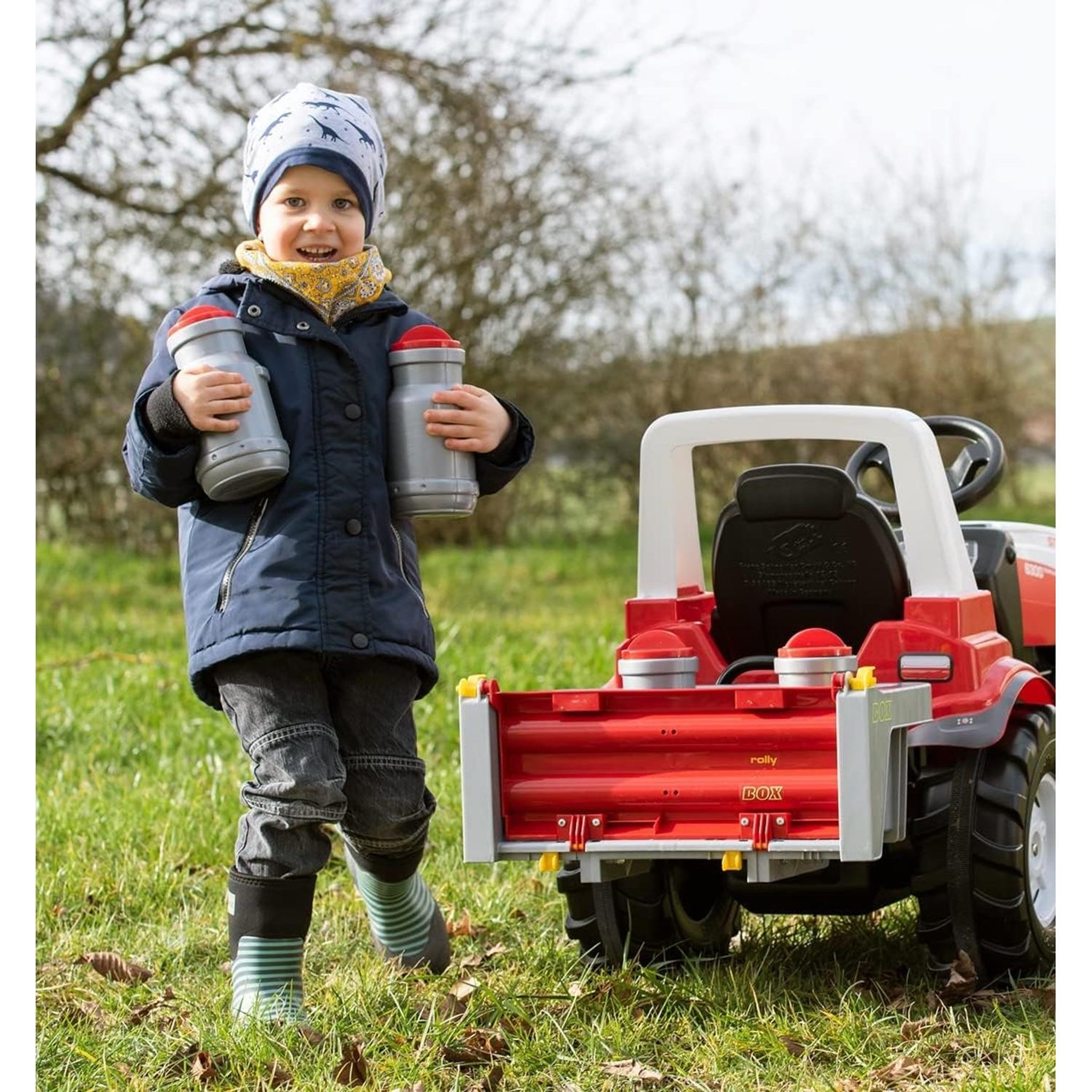 Voir la diapositive 4 : ROLLY TOYS 4 pots de lait - accessoire tracteur à pédales