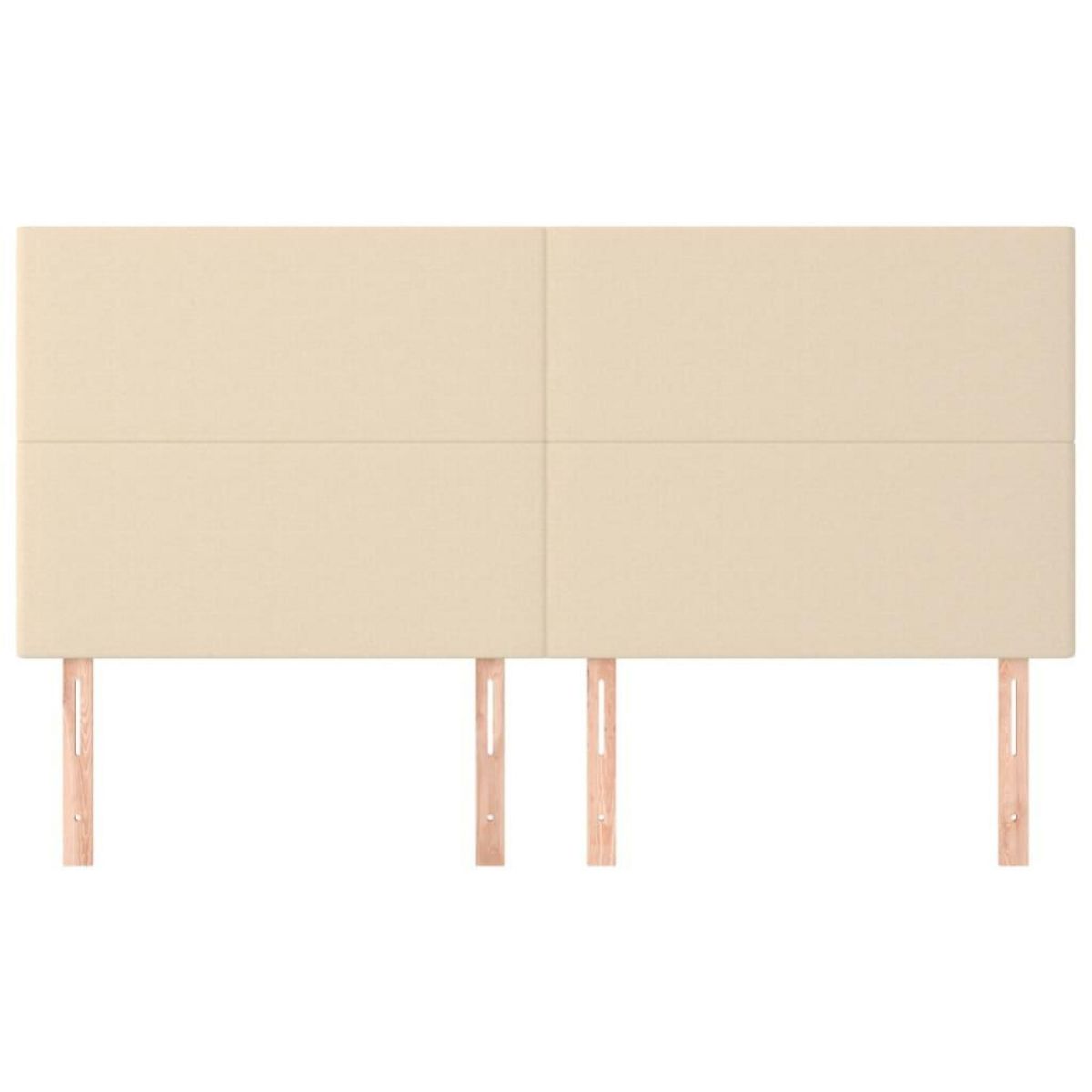 VIDAXL Tetes de lit 4 pcs Creme 100x5x78/88 cm Tissu