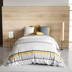 Les Ateliers du Linge Parure de housse de couette 100% coton 57fils gosipi. Coloris disponibles : Gris