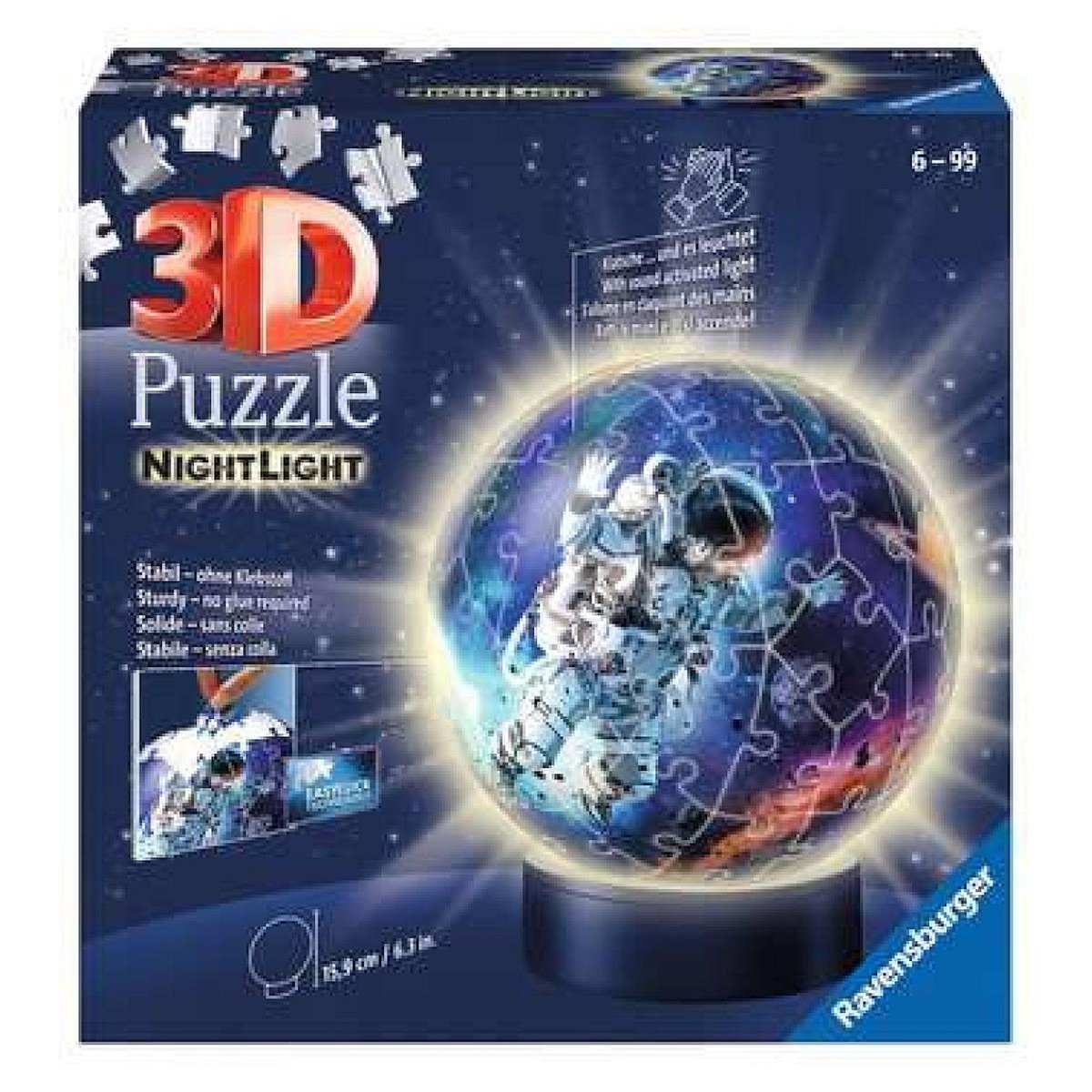 RAVENSBURGER Puzzle 3D Ball 72 p illumine - Les astronautes