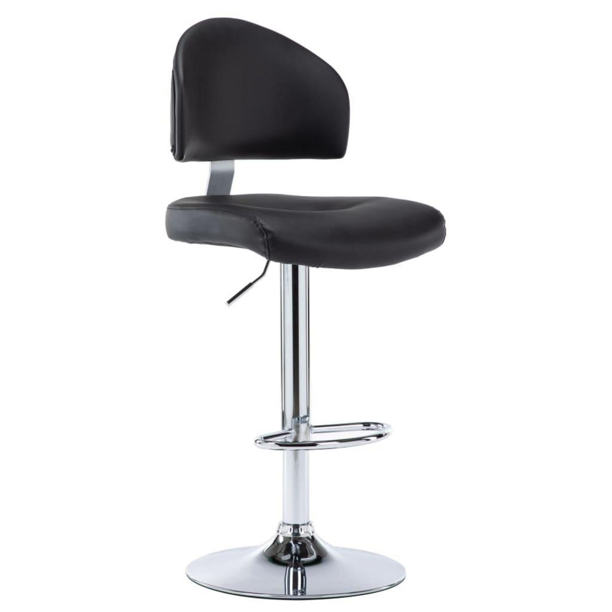 VIDAXL Tabouret de bar Noir Similicuir