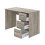 Voir la diapositive 2 : Bureau droit 3 tiroirs L110cm CARLA