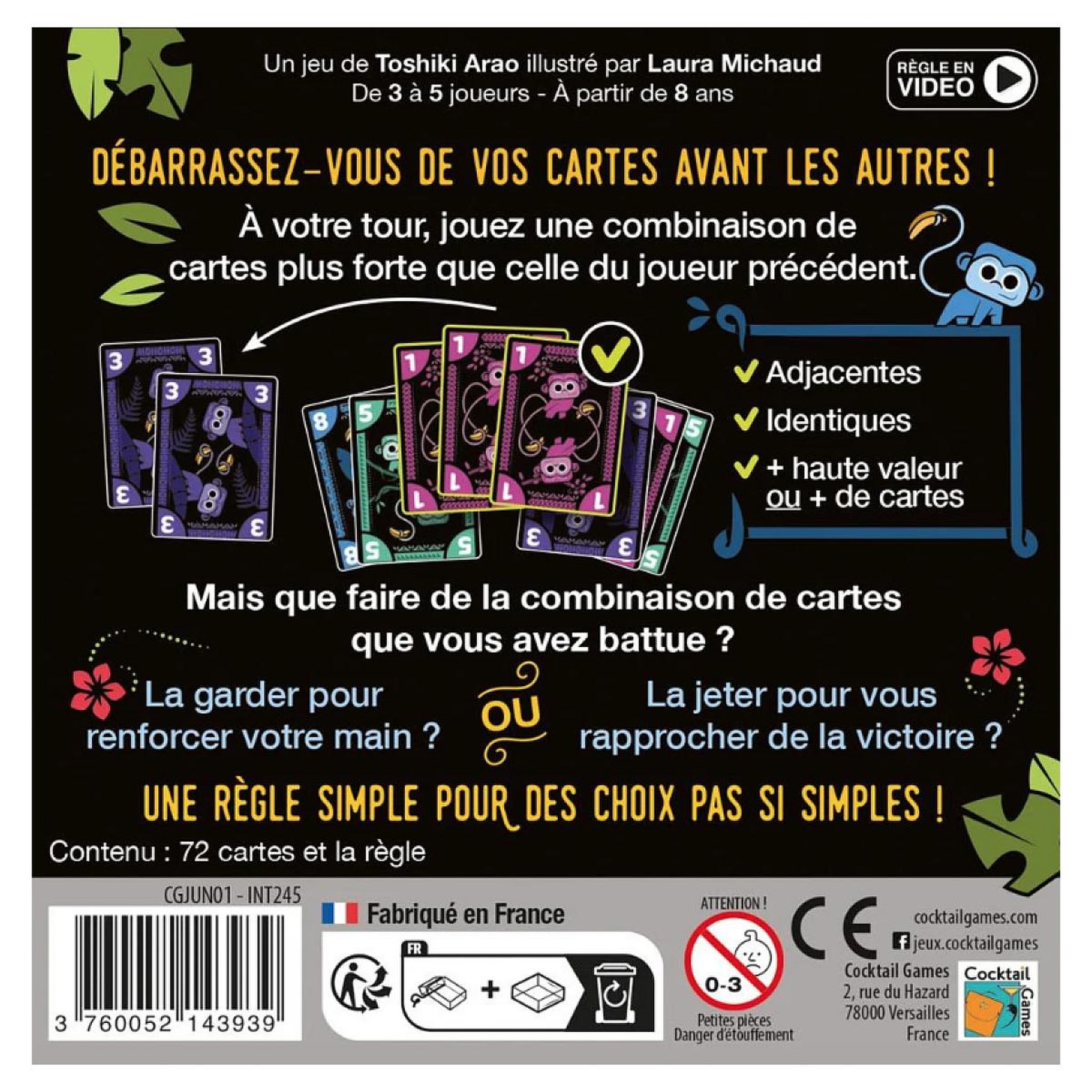 Voir la diapositive 2 : Cocktail Games - Jungo le jeu de cartes