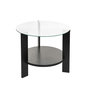 Voir la diapositive 1 : Habitat et Jardin Table basse en bois  Clara  - 75 x 75 x 40 cm - Bois NoirTransparent