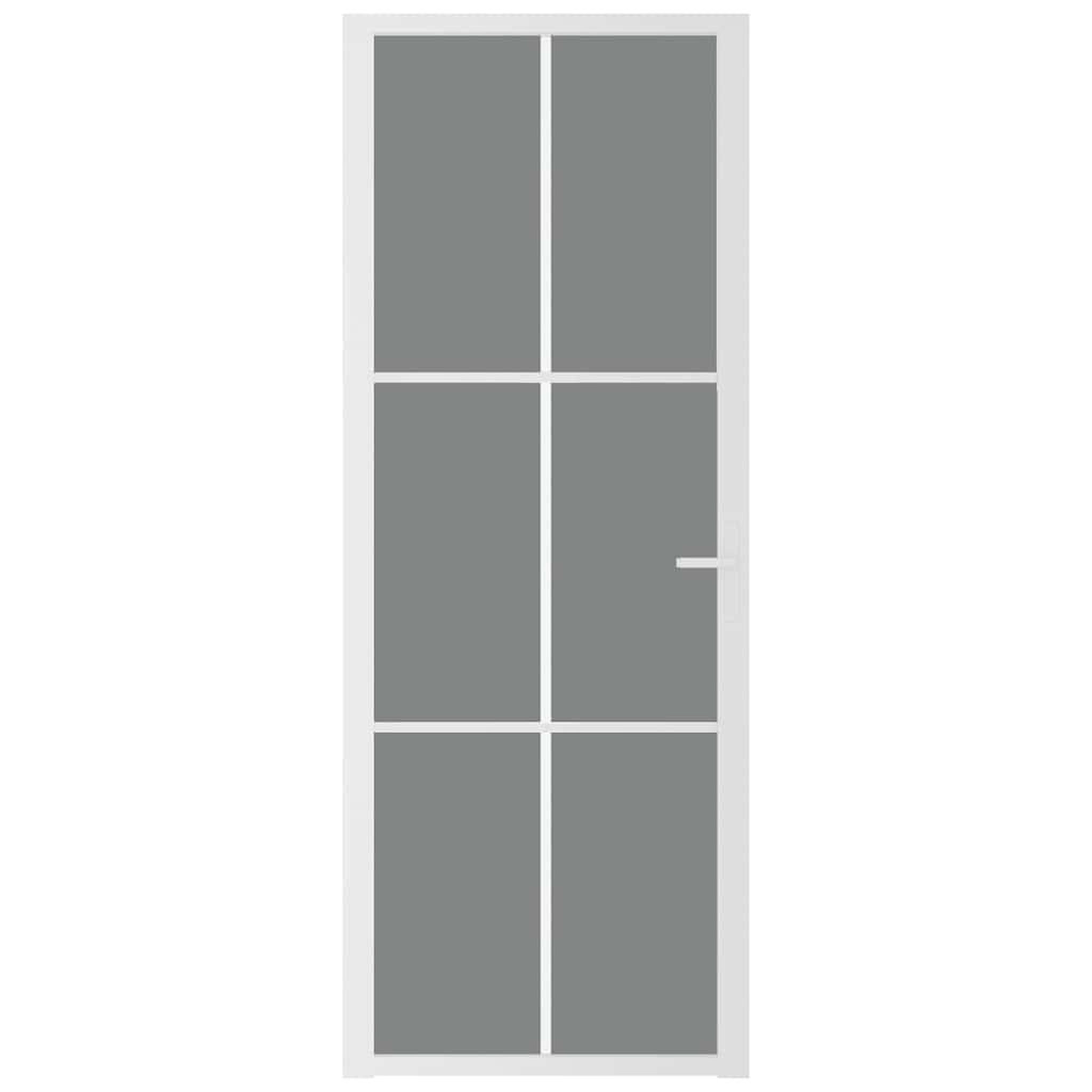 Voir la diapositive 4 : VIDAXL Porte interieure 76x201,5 cm Blanc Verre ESG et aluminium