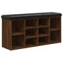 Voir la diapositive 2 : VIDAXL Banc a chaussures chene marron 102x32x50 cm bois d'ingenierie