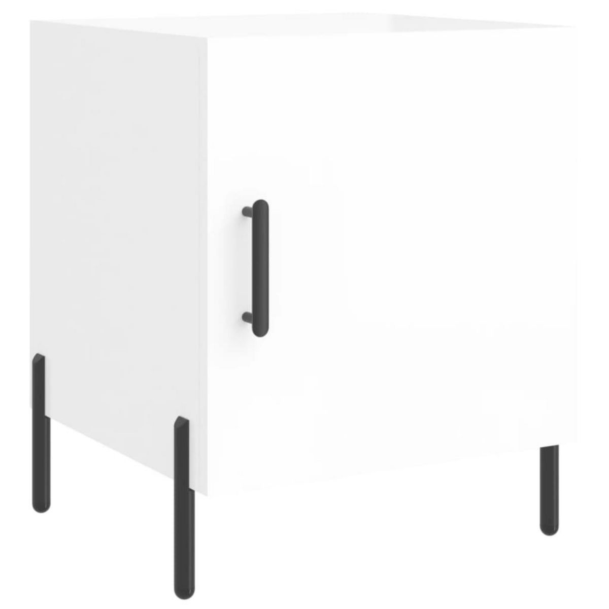 VIDAXL Tables de chevet 2 pcs blanc brillant 40x40x50 cm