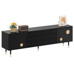 MERAX Meuble tv. Coloris disponibles : Noir, Blanc