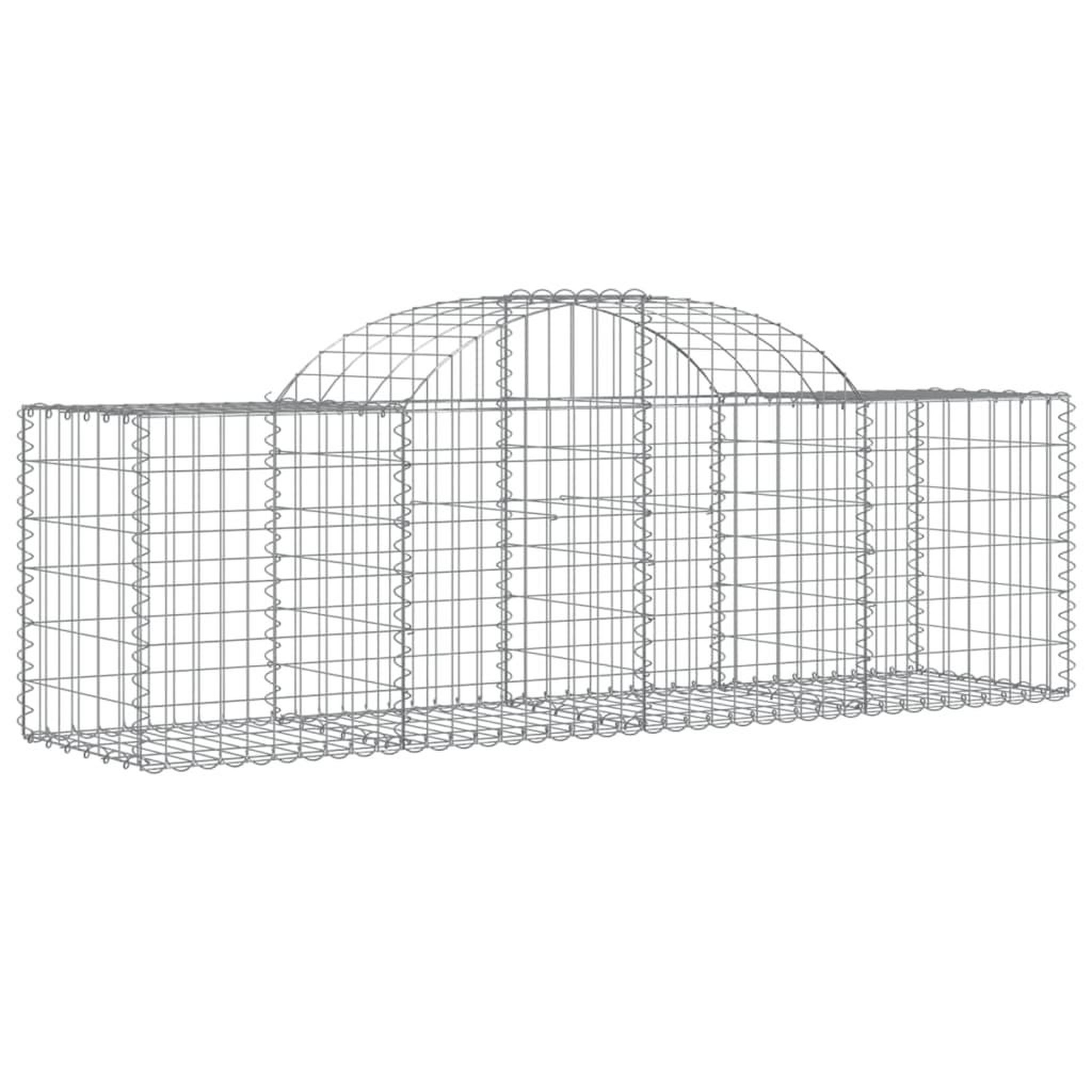 Voir la diapositive 3 : VIDAXL Paniers a gabions arques 30 pcs 200x50x60/80 cm fer galvanise