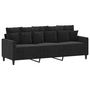 Voir la diapositive 2 : VIDAXL Canapé à 3 places Noir 180 cm Velours
