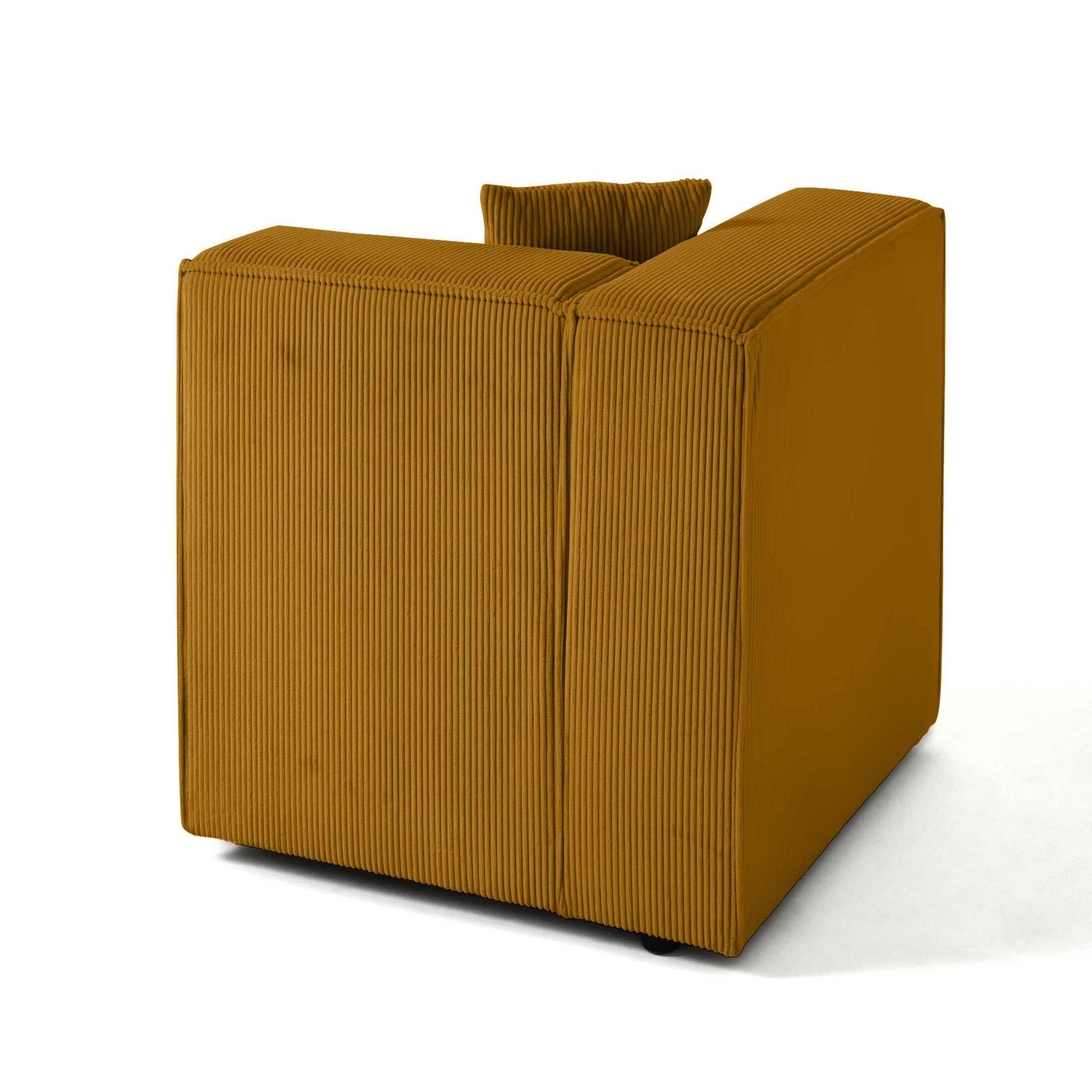 Voir la diapositive 6 : LISA DESIGN Arty - module d'assise gauche - en velours côtelé