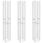 VIDAXL Paniers de gabion 3 pcs Acier galvanise 25x25x197 cm