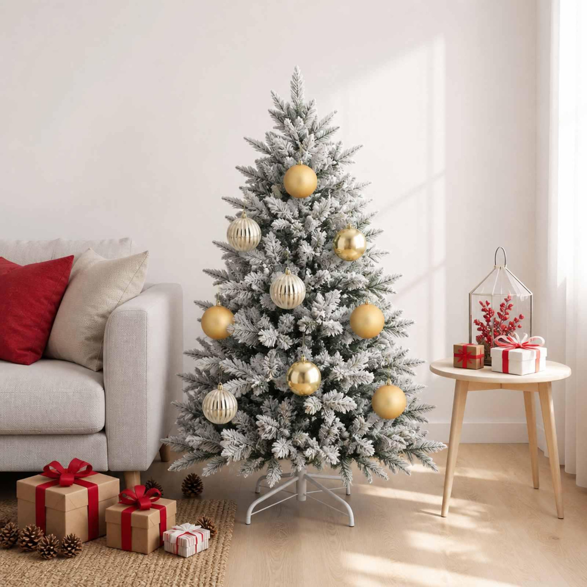 Voir la diapositive 2 : VIDAXL Ensemble de boules de Noël XL 9 pc Dore Diam. 15 cm Plastique