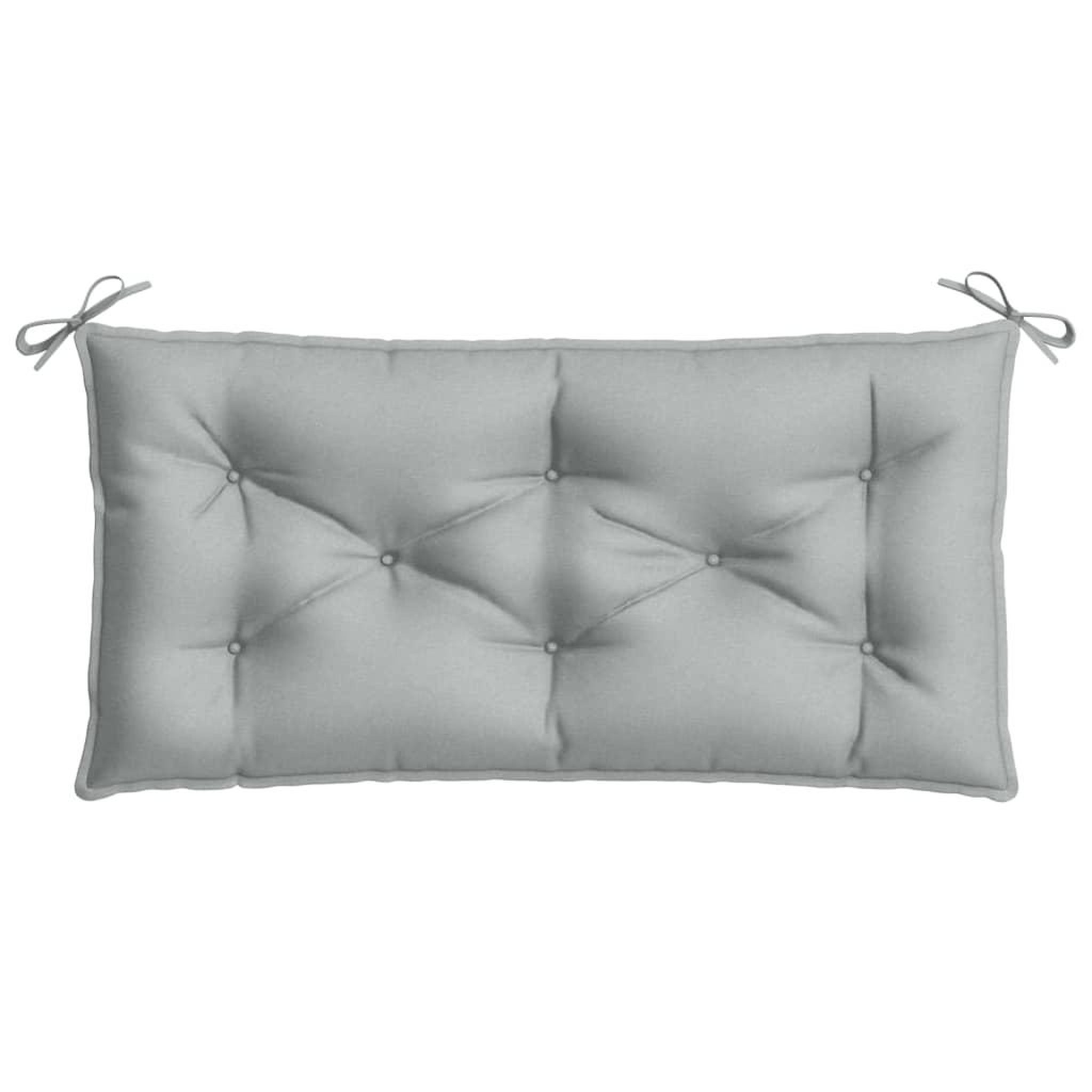 Voir la diapositive 4 : VIDAXL Coussin de banc de jardin gris clair melange 100x50x7 cm tissu