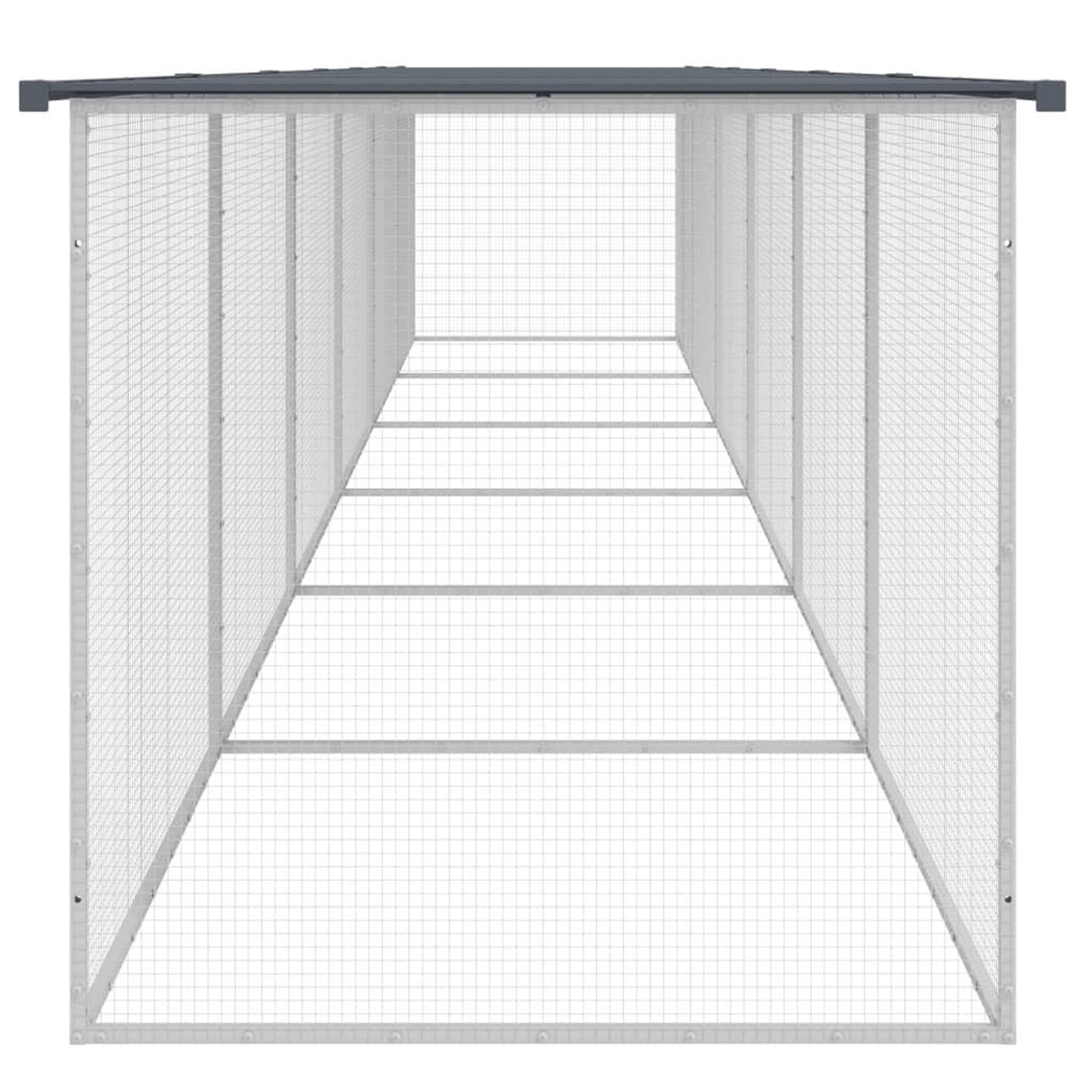 Voir la diapositive 4 : VIDAXL Poulailler avec toit anthracite 603x98x90 cm acier galvanise