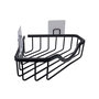 Voir la diapositive 2 : Paris Prix Panier de Douche Angle Adhésif  Filaire  30cm Noir