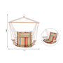 Voir la diapositive 3 : OUTSUNNY Chaise suspendue hamac de voyage respirant portable coton macramé polyester rayé multicolore