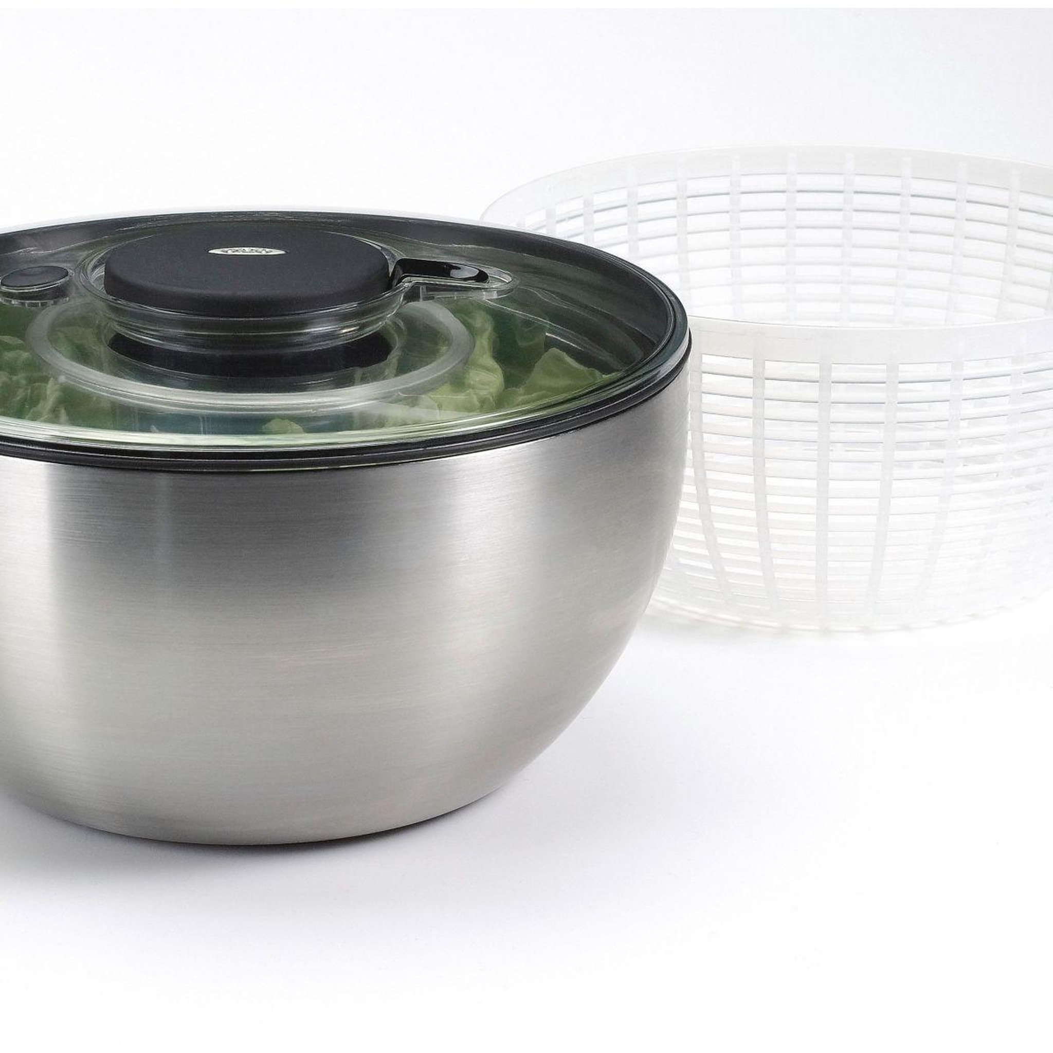 Voir la diapositive 3 : OXO Essoreuse à salade à salade inox 26 cm