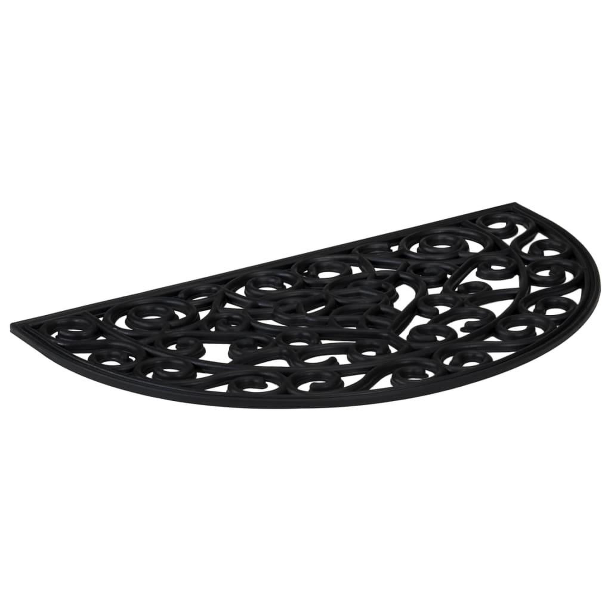 Voir la diapositive 2 : VIDAXL Tapis de porte demi-rond 45x75 cm caoutchouc