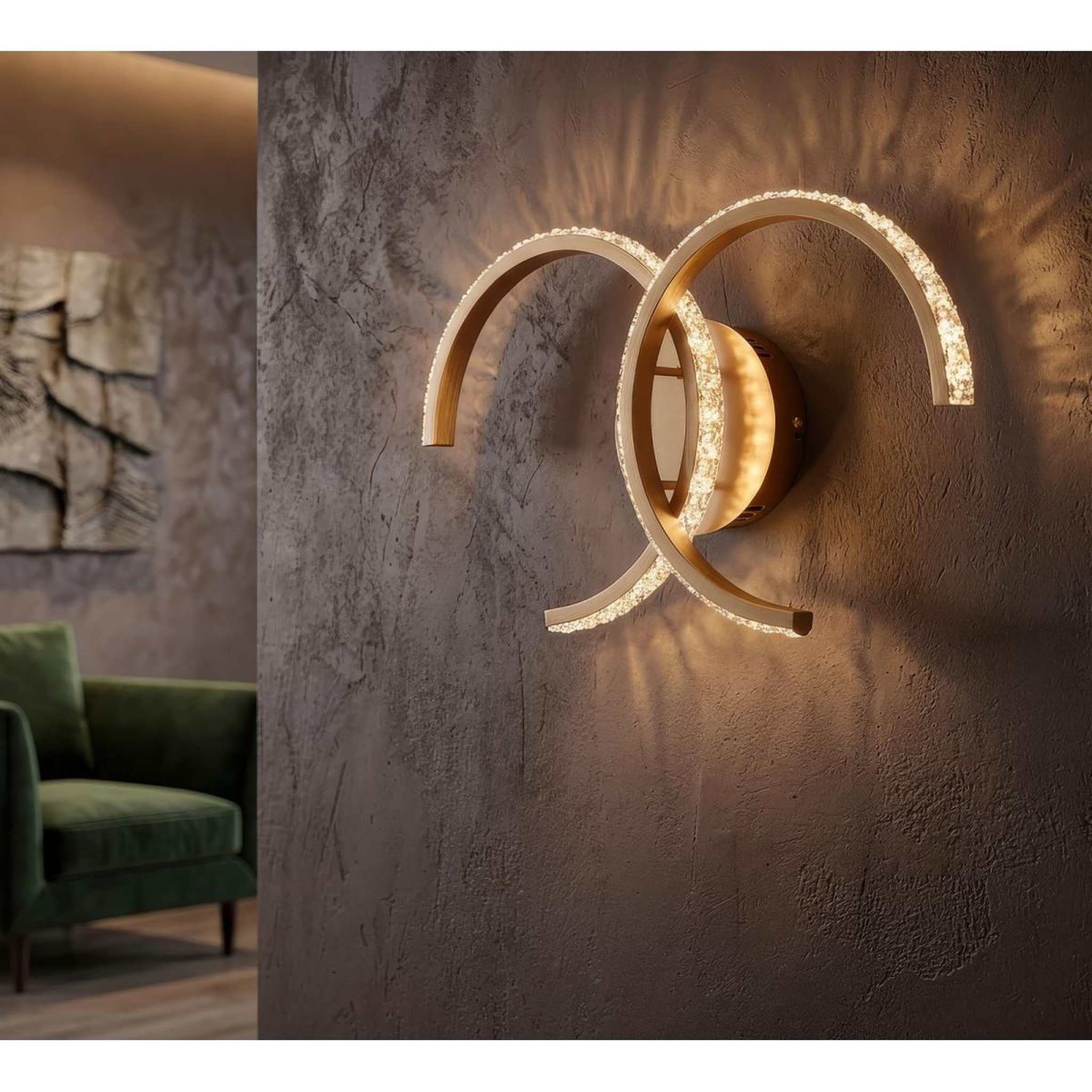 Voir la diapositive 5 : Paris Prix Applique murale led  double c  41cm or