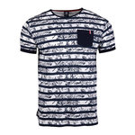 LA MAISON BLAGGIO T-shirt Noir/Blanc Homme La Maison Blaggio Mauricio. Coloris disponibles : Noir