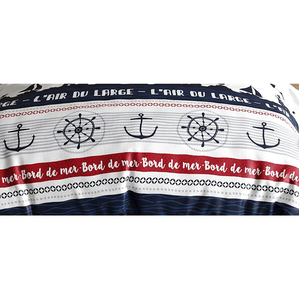 Les Ateliers du Linge Parure de housse de couette 100% coton 57fils babord