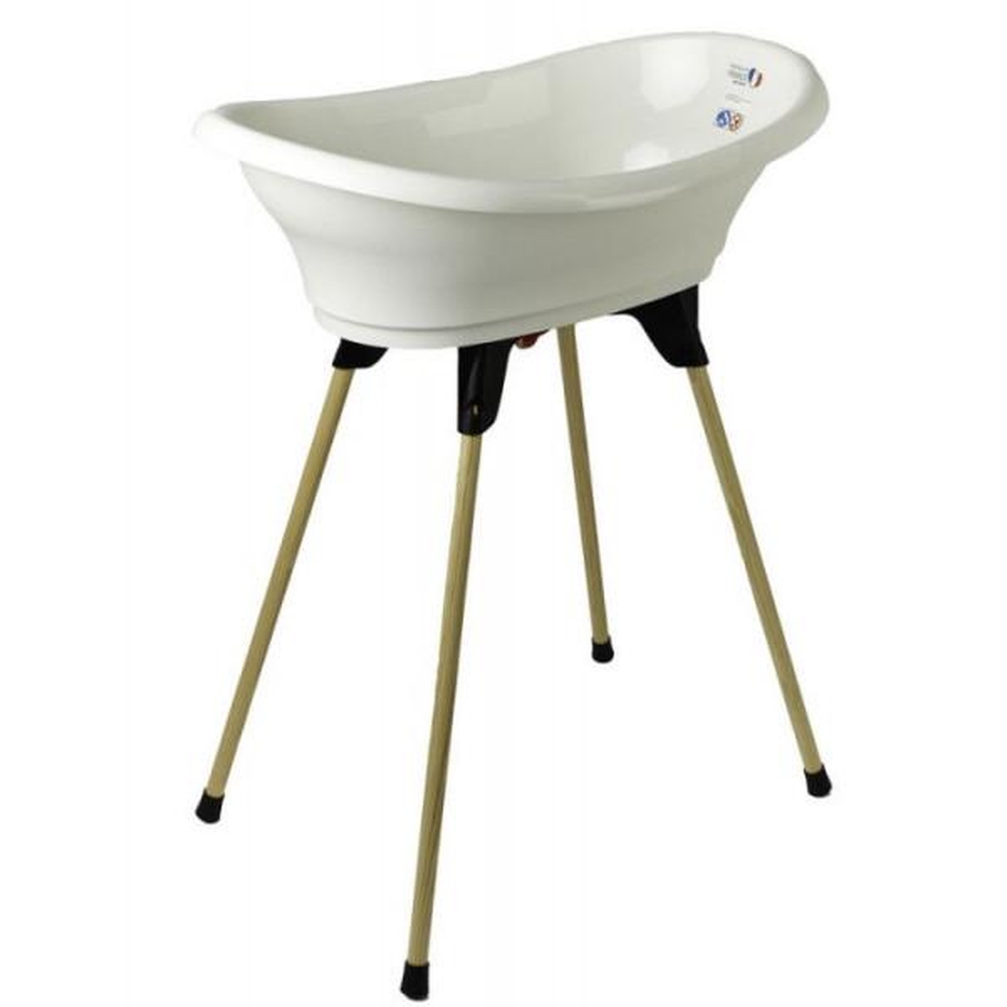Voir la diapositive 5 : THERMOBABY Kit baignoire VASCO Blanc Muguet : baignoire + pieds + tuyau de vidange - THERMOBABY