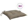 Voir la diapositive 2 : VIDAXL Coussins de chaise lot de 4 taupe 50x50x7 cm tissu oxford