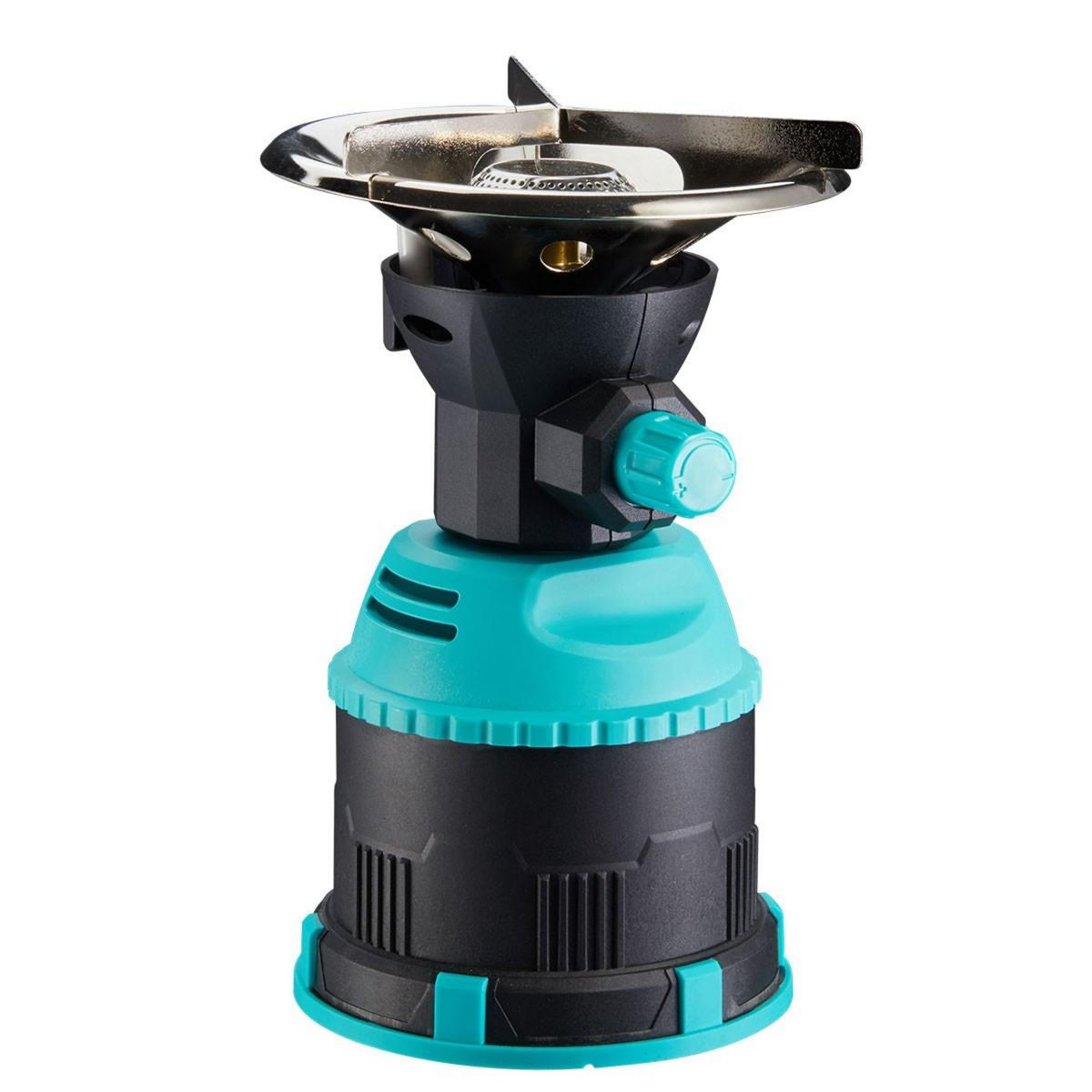 INTEC Rechaud gaz piezo 1200W Piezo Coque ABS Rechaud camping pour cartouche gaz 190g INTEC