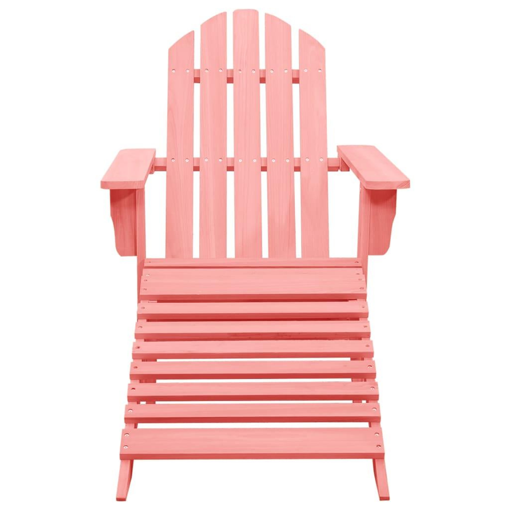 Voir la diapositive 2 : VIDAXL Chaise de jardin Adirondack avec pouf bois de sapin solide rose