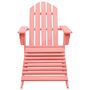 Voir la diapositive 2 : VIDAXL Chaise de jardin Adirondack avec pouf bois de sapin solide rose