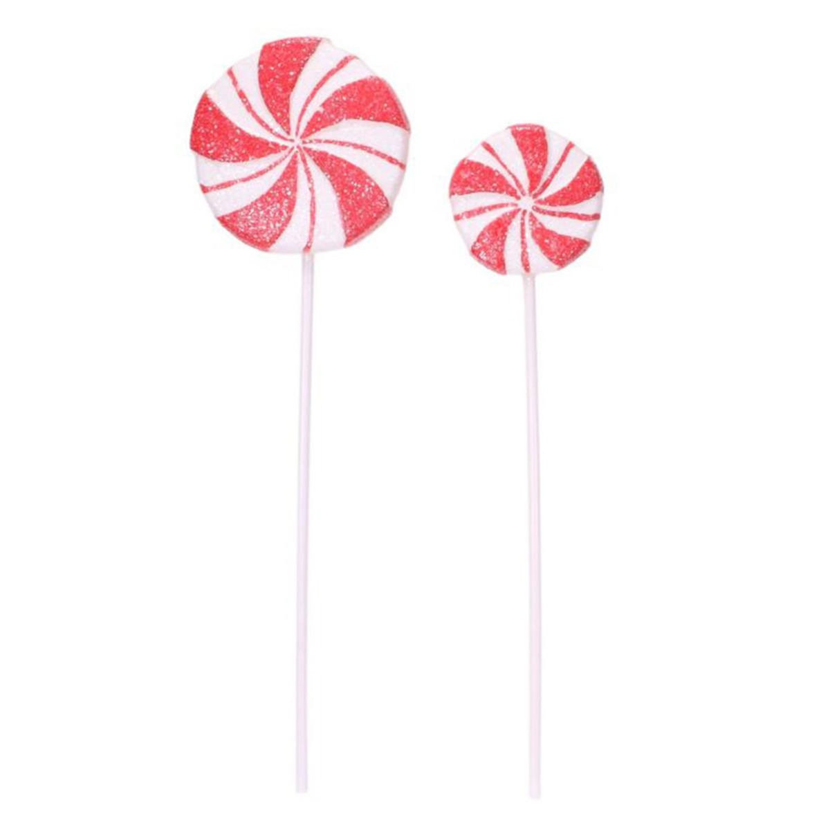 Paris Prix Lot de 2 Sucettes Déco Noël  Alva  53,5cm Rouge