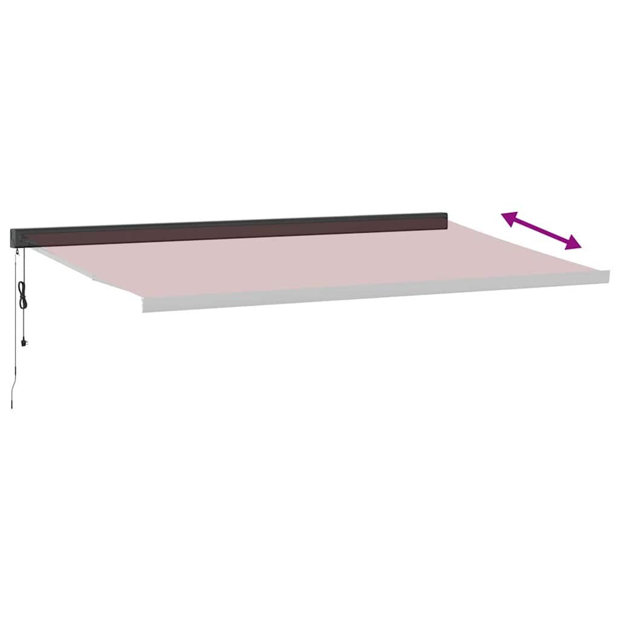 Voir la diapositive 5 : VIDAXL Auvent retractable automatique bordeaux 500x300 cm