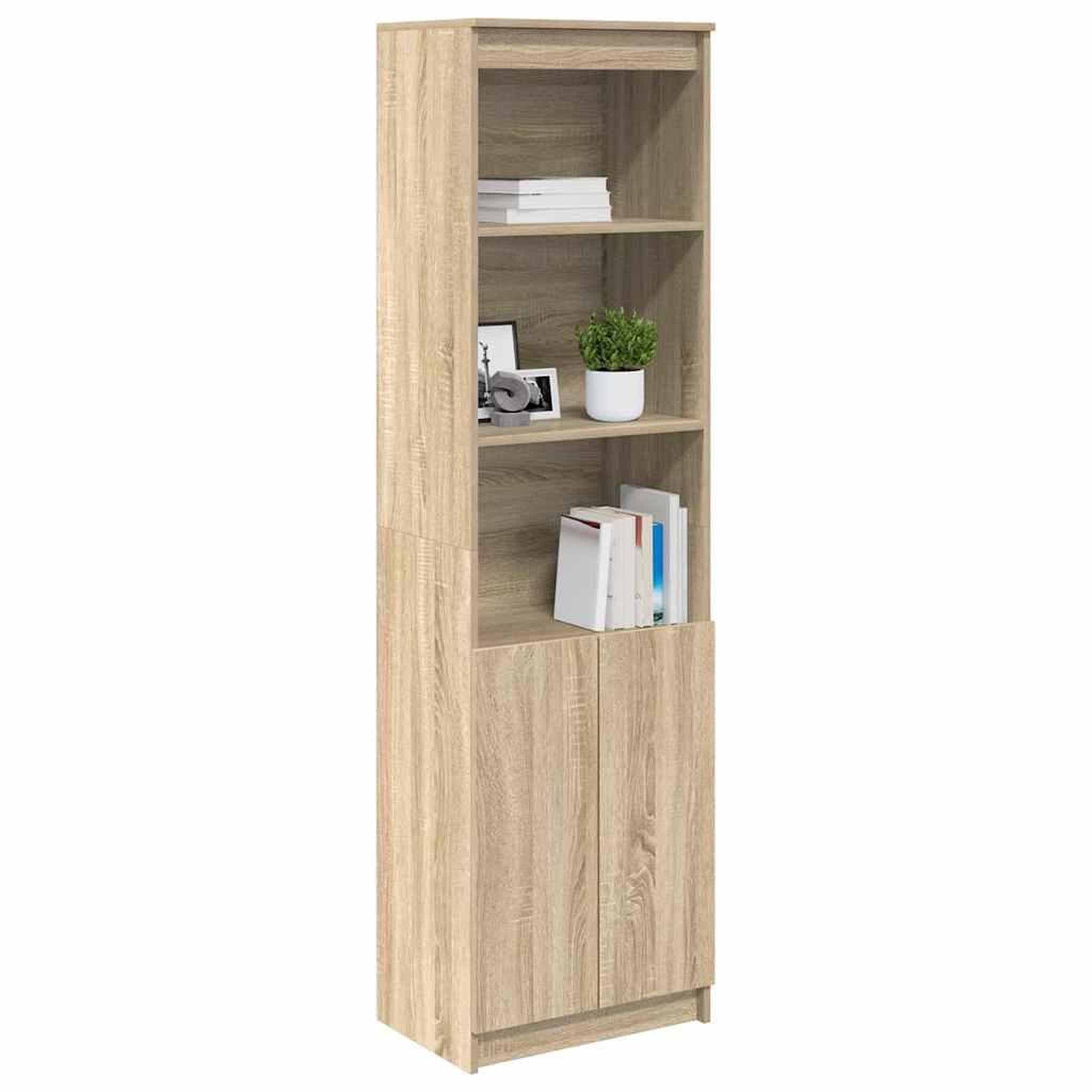 Voir la diapositive 4 : VIDAXL Buffet haut chene sonoma 50x35x180 cm bois d'ingenierie