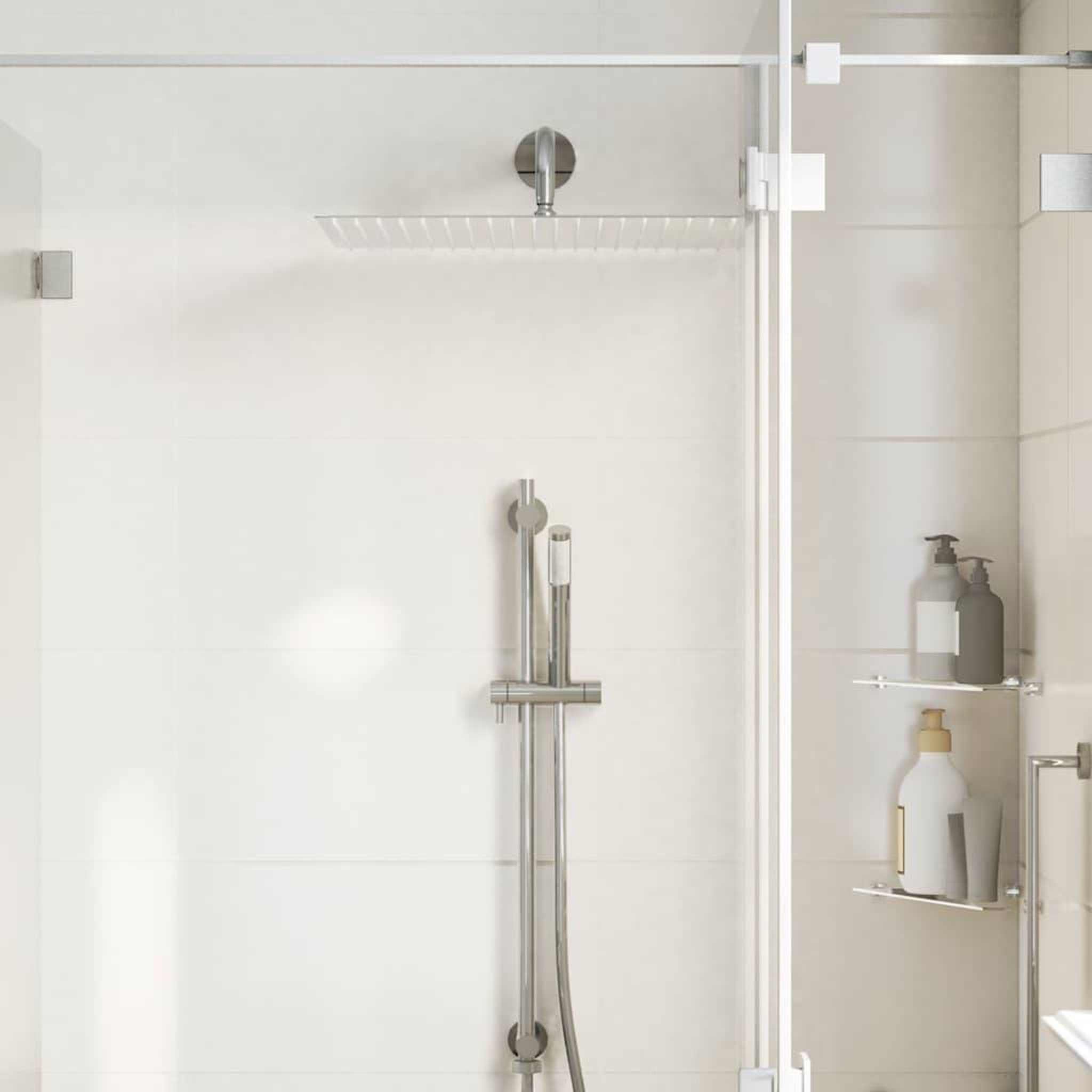 Voir la diapositive 3 : VIDAXL Pomme de douche pluie acier inoxydable 304 50x50 cm carree