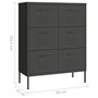 Voir la diapositive 6 : VIDAXL Armoire a tiroirs Anthracite 80x35x101,5 cm Acier