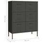 Voir la diapositive 6 : VIDAXL Armoire a tiroirs Anthracite 80x35x101,5 cm Acier