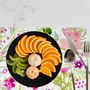 Voir la diapositive 3 : HABITABLE Lot de 6 sets de table Chloris - 28 x 43 cm - Rose