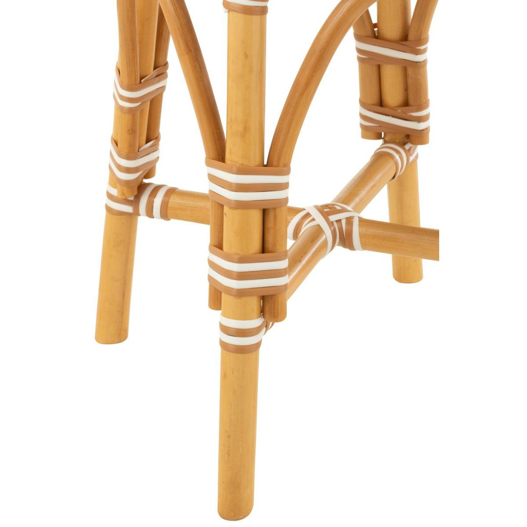 Voir la diapositive 5 : J-LINE Tabouret en rotin  danial  44cm blanc