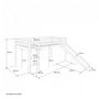 Voir la diapositive 3 : HomeStyle4U Lit Mezzanine Tour Toboggan Bois de Pin