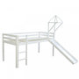 Voir la diapositive 3 : HomeStyle4U Lit enfant mezzanine blanc Pirate