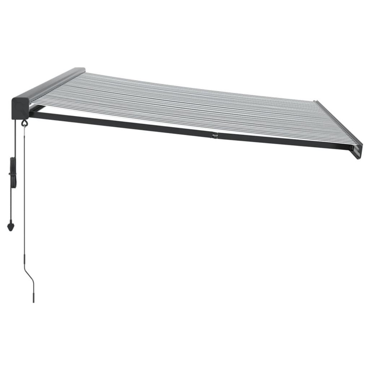 VIDAXL Auvent retractable anthracite et blanc 4,5x3 m tissu/aluminium