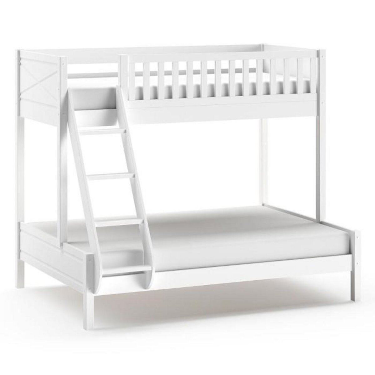 Paris Prix Lit Familial 3 Places  Scott  140x200cm Blanc