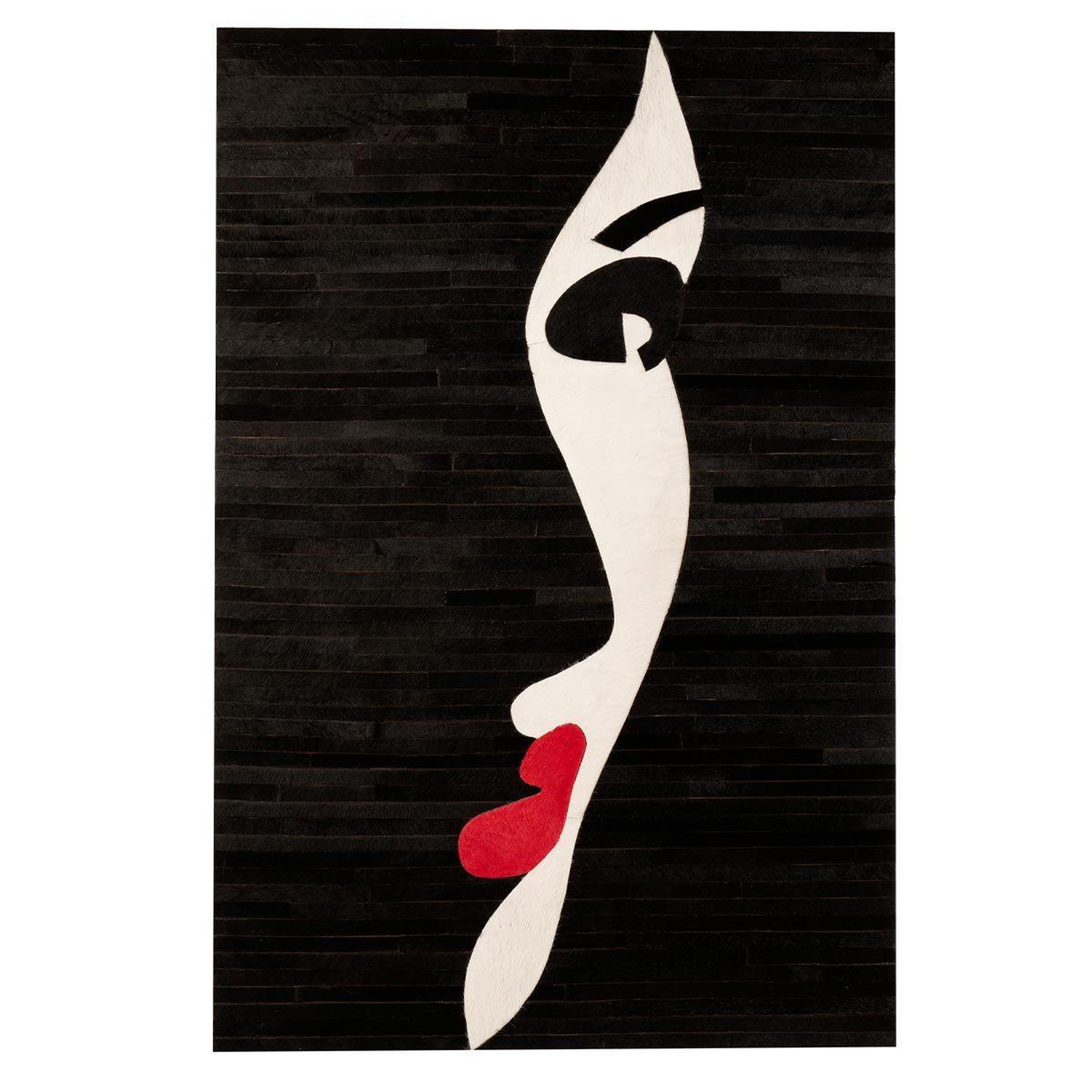 Voir la diapositive 1 : J-LINE Tableau déco  visage femme  80x120cm noir