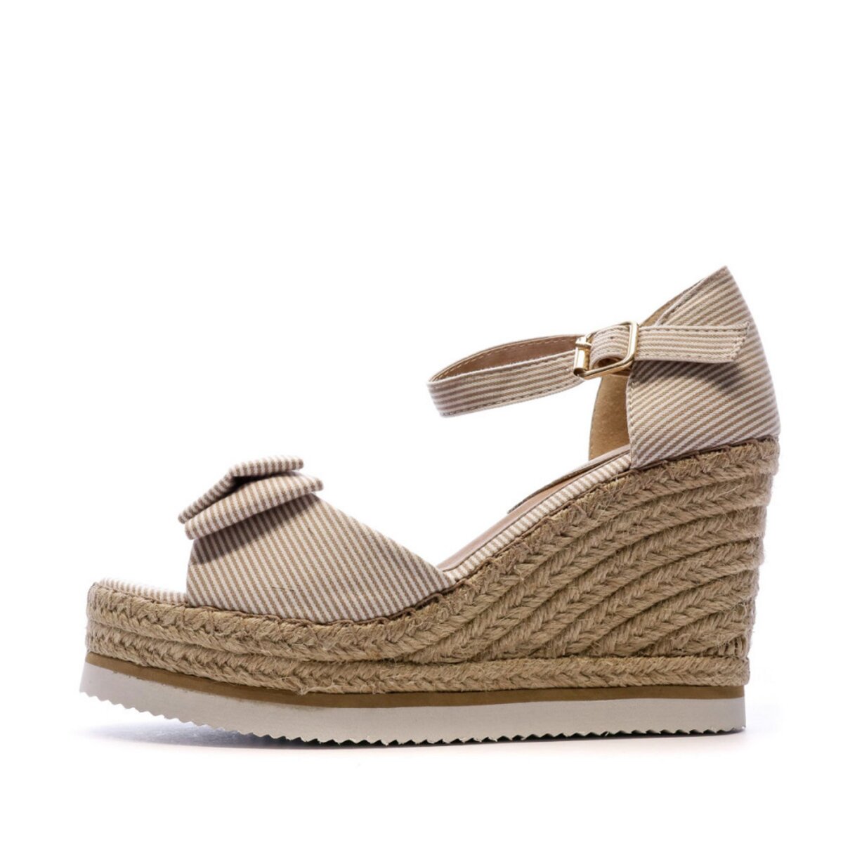 Sandales compensées best sale beige femme