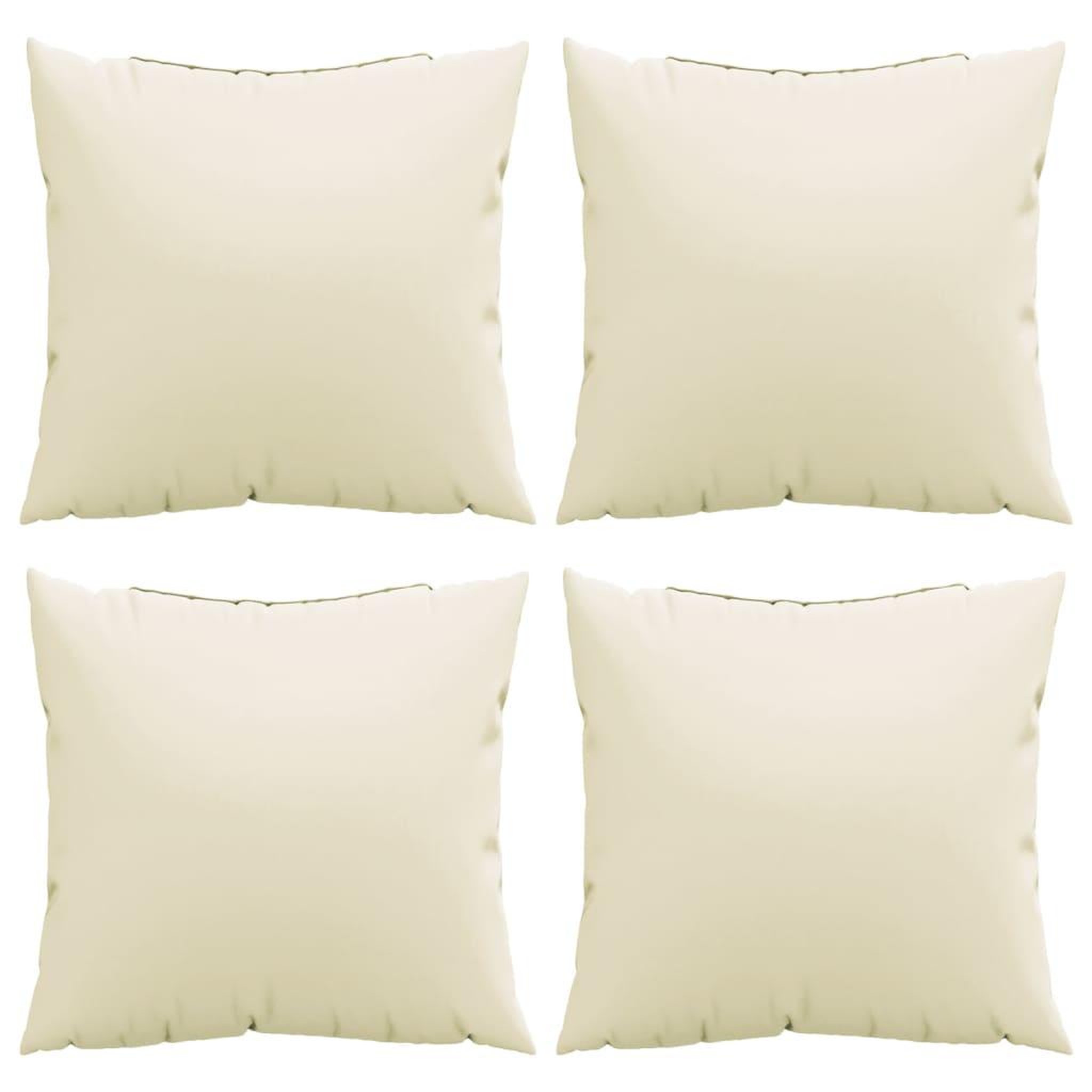Voir la diapositive 4 : VIDAXL Coussins de canape lot de 4 creme 50x50 cm tissu