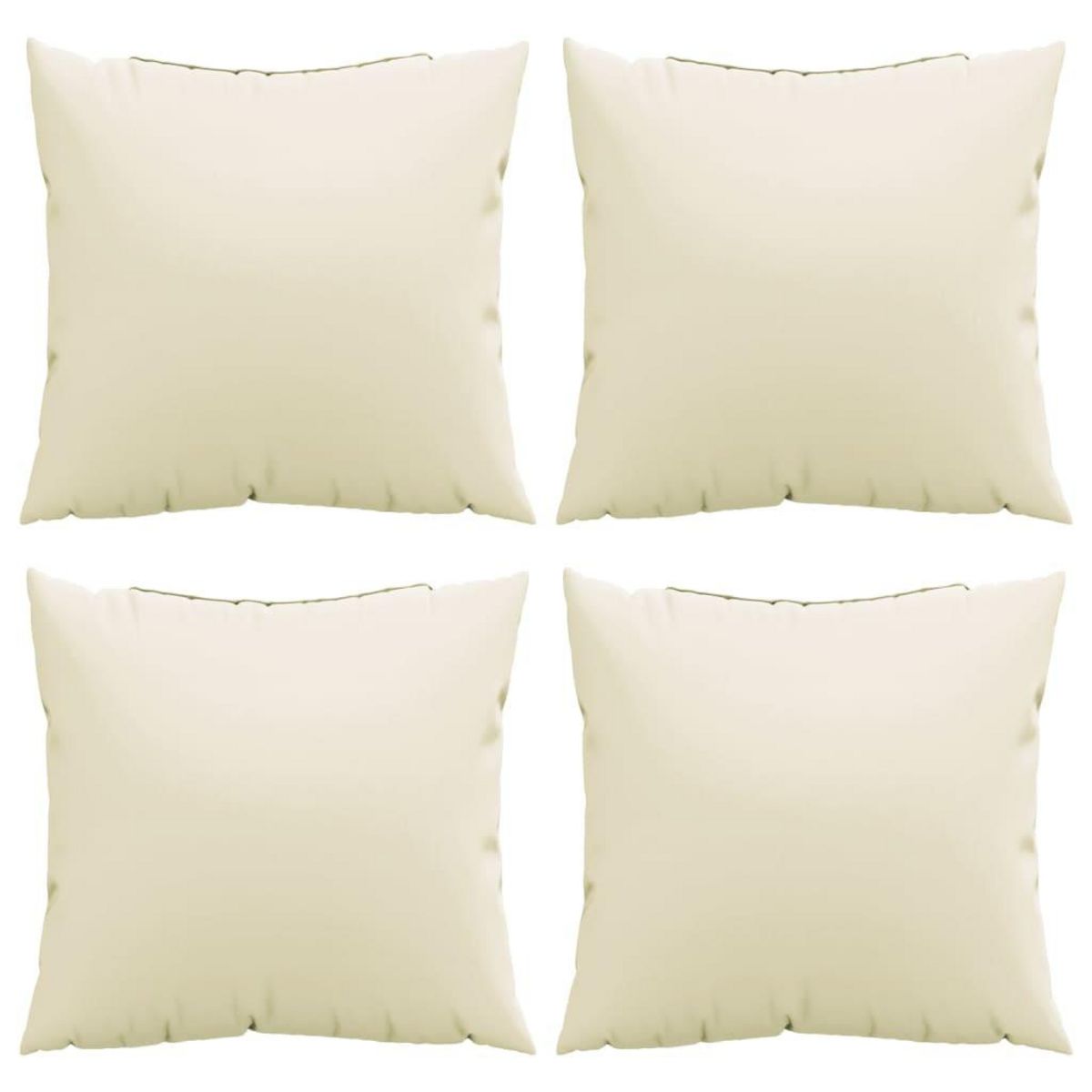 VIDAXL Coussins de canape lot de 4 creme 50x50 cm tissu
